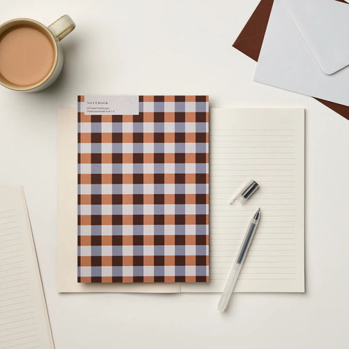 A5 ruled notebook - Gingham multi