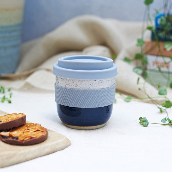 Midnight Blue Travel Flat White Cup