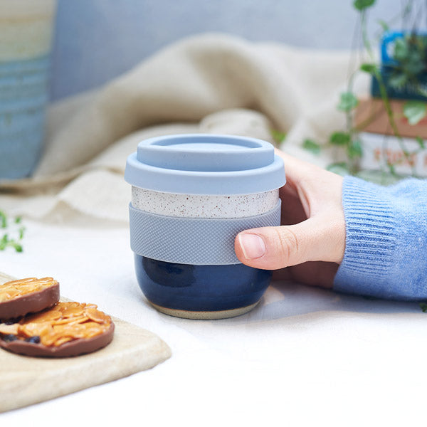 Midnight Blue Travel Flat White Cup