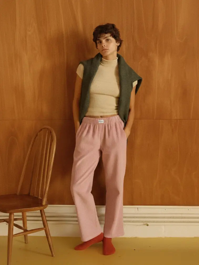 Pink Corduroy Lounge Pants