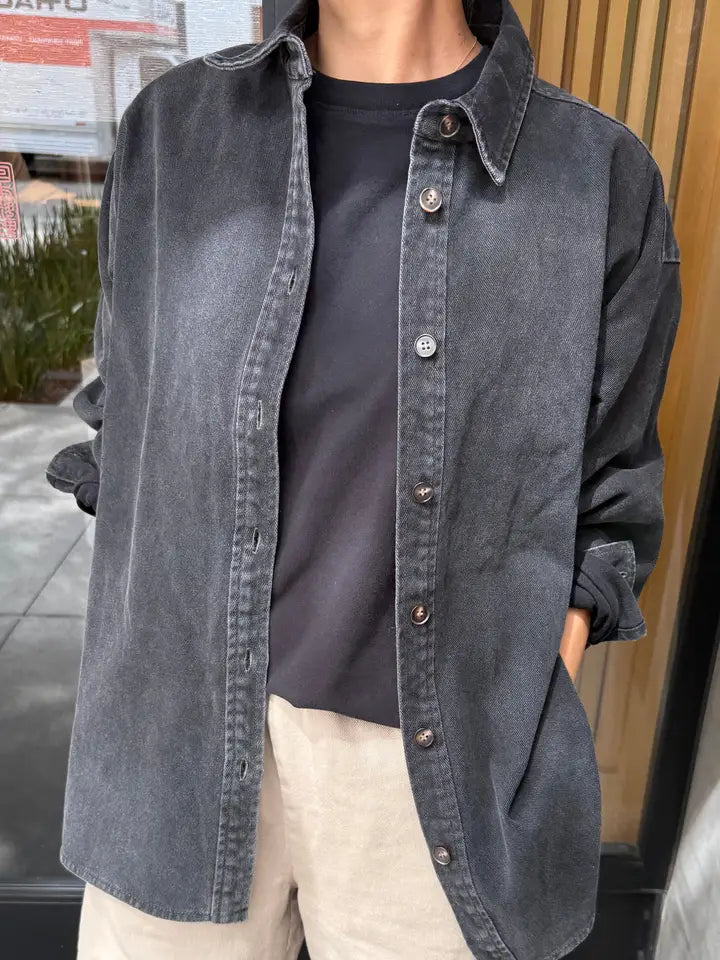 Le Bon Shoppe Theo Black Denim Jacket