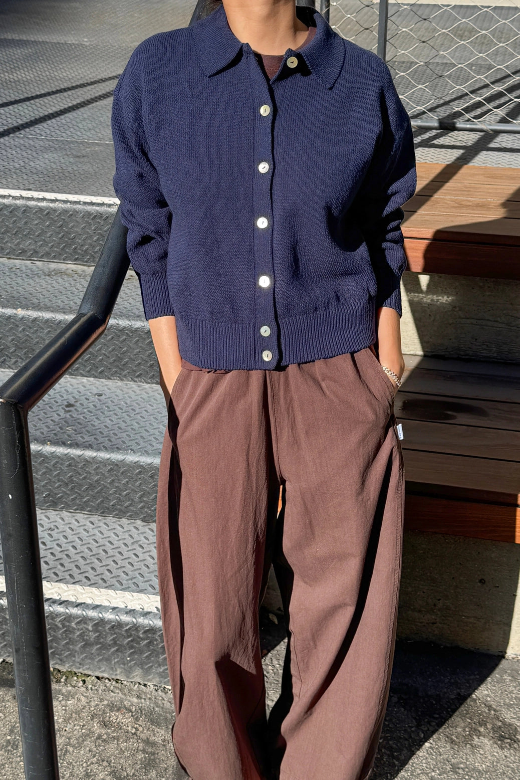 Le Bon Shoppe Club Cardigan Navy