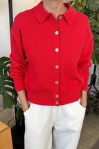 Le Bon Shoppe Club Cardigan Red