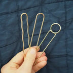 Roake Mini Hair Pins Brass Set of 3