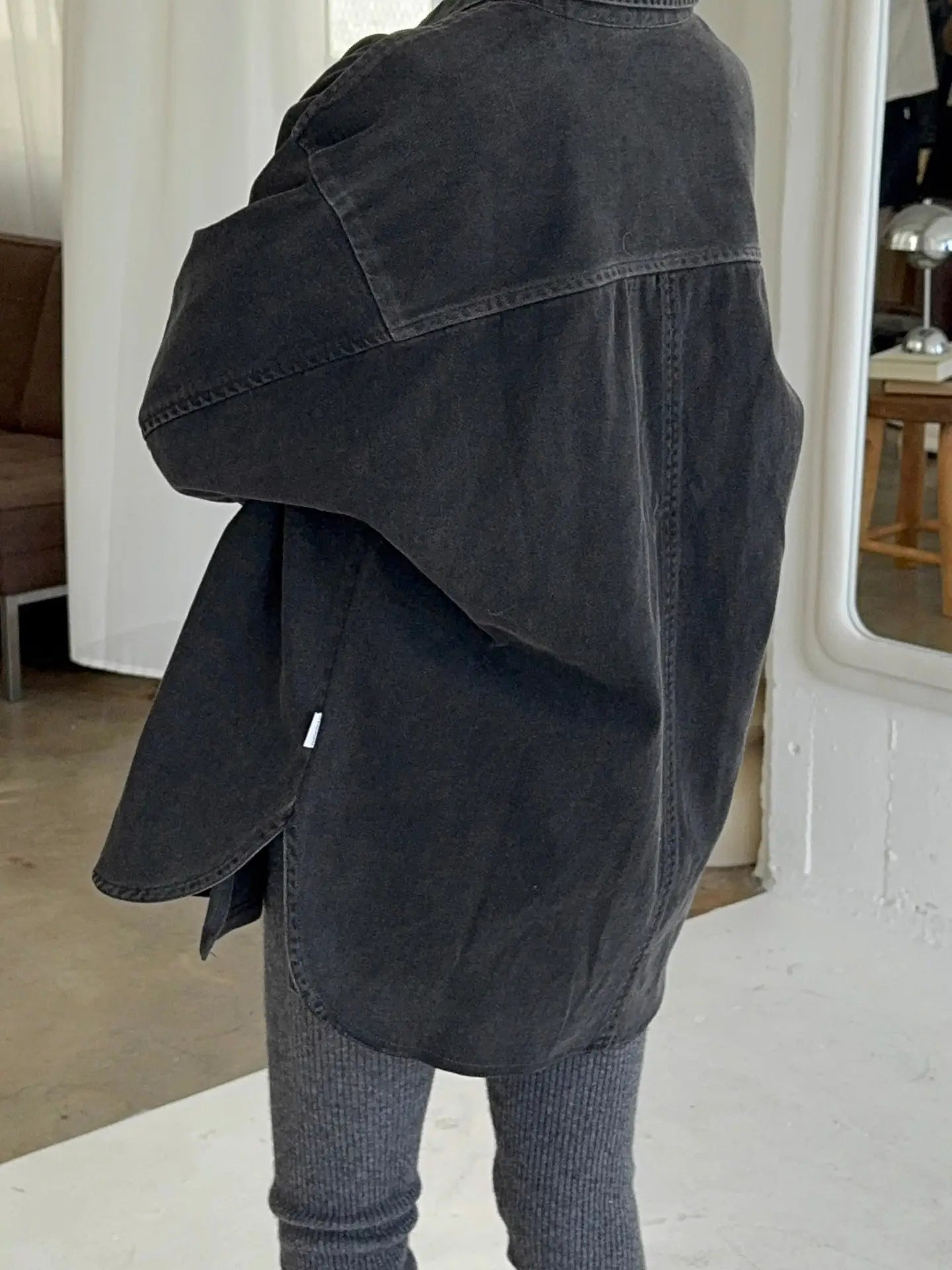 Le Bon Shoppe Theo Black Denim Jacket
